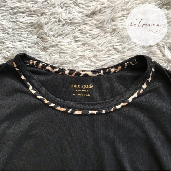 Kate Spade Long Sleeve Leopard Cheetah Top - Picture 2 of 4
